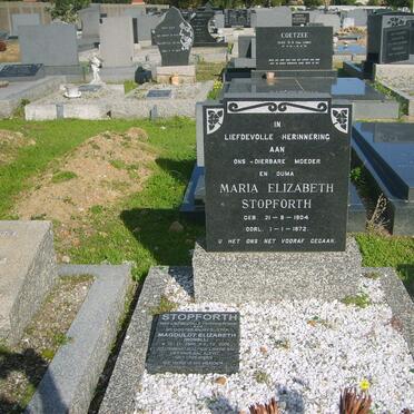 STOPFORTH Maria Elizabeth 1904-1972