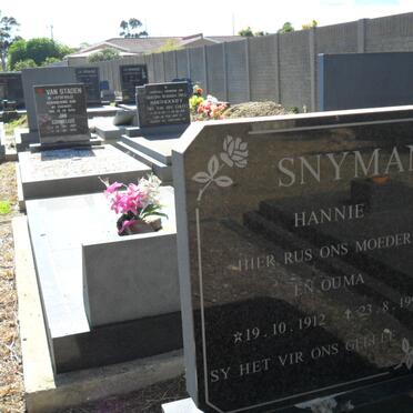 SNYMAN Hannie 1912-1998