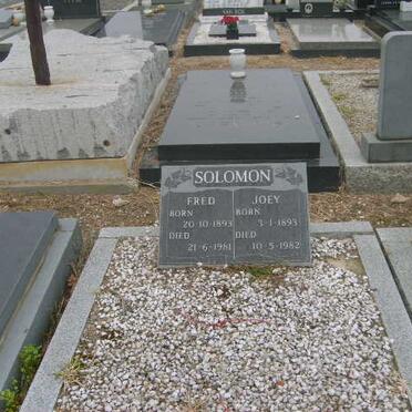 SOLOMON Fred 1893-1981 &amp; Joey 1893-1982