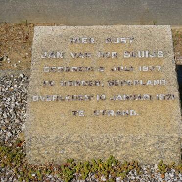 SLUIJS Jan, van der 1937-1971