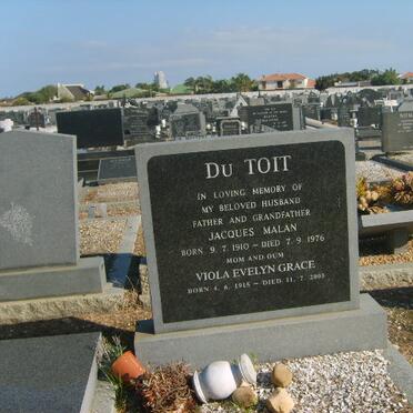TOIT Jacques Malan, du 1910-1976 &amp; Viola Evelyn GRACE 1915-2003