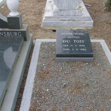 TOIT Hester Maria, du 1896-1982