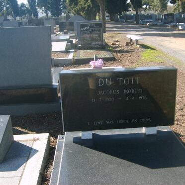 TOIT Jacobus, du 1920-1976