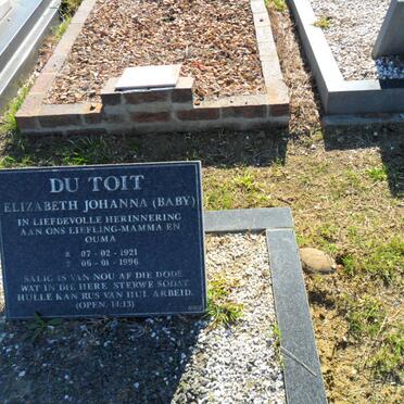 TOIT Elizabeth Johanna, du 1921-1996