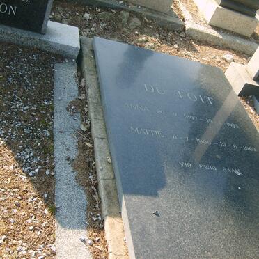 TOIT Mattie, de 1900-1965 &amp; Anna 1907-1973