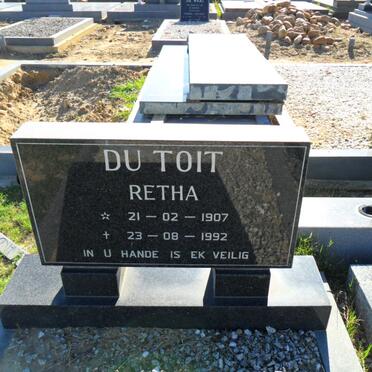 TOIT Retha, du 1907-1992