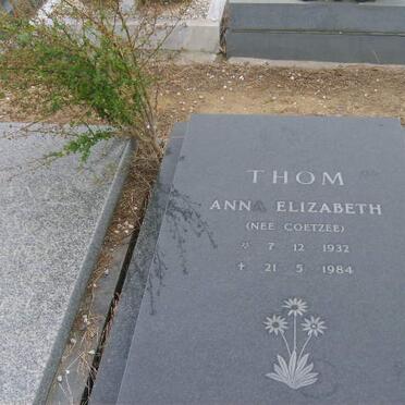 THOM Anna Elizabeth nee COETZEE 1932-1984