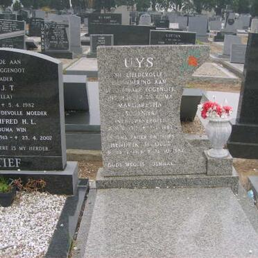 UYS Hendrik Jacobus &amp; Margaretha Susanna -1982