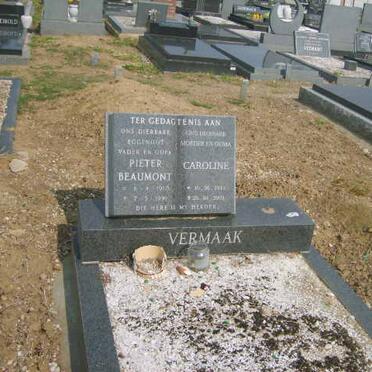 VERMAAK Pieter Beaumont 1910-1991 & Caroline 1913-2003