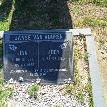 VUUREN Jan, Janse van 1923-1995 &amp; Joey 1925-