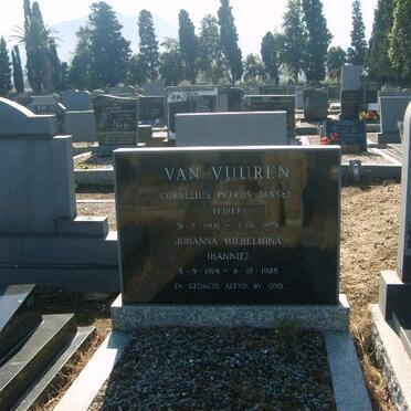 VUUREN Cornelius Petrus Janse, van 1906-1979 &amp; Johanna Wilhelmina 1914-1985