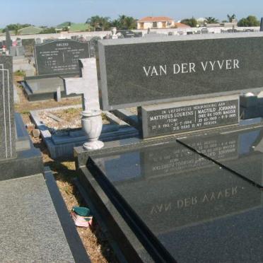VYVER Mattheus Lourens, van der 1912-1984 &amp; Magtild Johanna DU TOIT 1930-1989