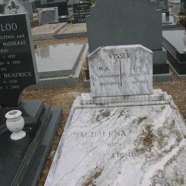 VISSER M.A. 1908-1983 &amp; J.G. ?-1984 :: VISSER Magdalena Jane