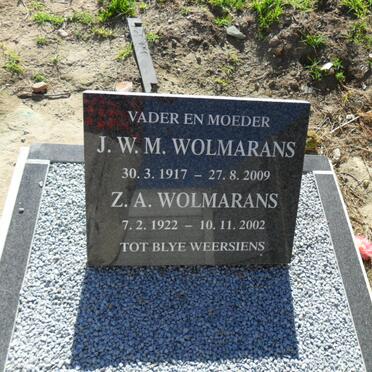WOLMARANS J.W.M. 1917-2009 &amp; Z.A. 1922-2002