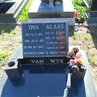 WYK Klaas, van 1920-2005 &amp; Tina 1927-1995