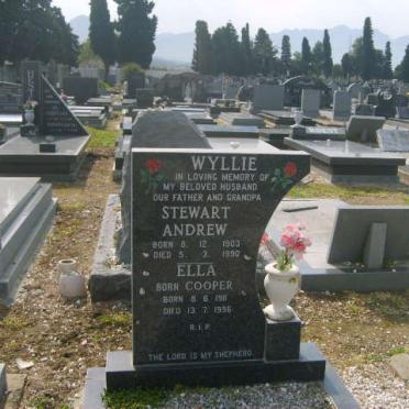 WYLLIE Stewart Andrew 1903-1990 &amp; Ella COOPER 1911-1996