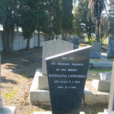 WYK Magdalena Catharina, van nee ALLEN 1904-1968