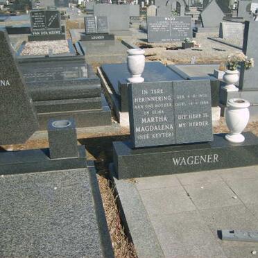 WAGENER Martha Magdalena nee KEYTER 19??-1984