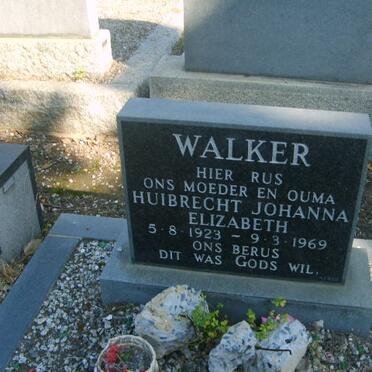 WALKER Huibrecht Johanna Elizabeth 1923-1969