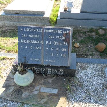 WEYERS P.J. 1919-1991 &amp; J.M.D. 1920-