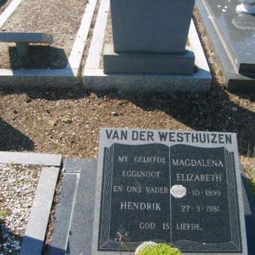WESTHUIZEN Hendrik, van der &amp; Magdalena Elizabeth 1899-1981