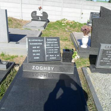 ZOGHBY Susanna Christina formerly YOUNG nee VAN WYK 1908-2007