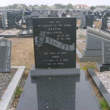 ZYL Fred, van 1907-1980 &amp; Beatra BURGER 1915-1978