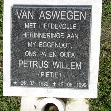 ASWEGEN Petrus Willem, van 1932-1999