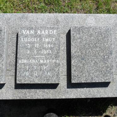 AARDE Ludolf Smuts, van 1896-1983 &amp; Adriana Martha 19??-198? :: ?? STRANGMAN
