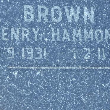 BROWN Henry Hammond 1931-1994