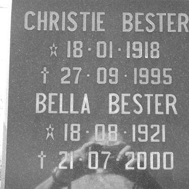 BESTER Christie 1918-1995 &amp; Bella 1921-2000