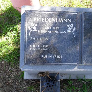 BRIEDENHANN Phillipus 1947-2003