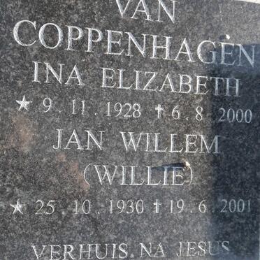 COPPENHAGEN Jan Willem, van 1930-2001 &amp; Ina Elizabeth 1928-2000