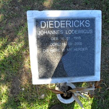 DIEDERICKS Johannes Lodewicus 1915-2000