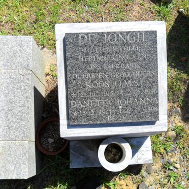 JONGH J.M.S., de 1915-1996 &amp; Danetta Johanna 1921-1998
