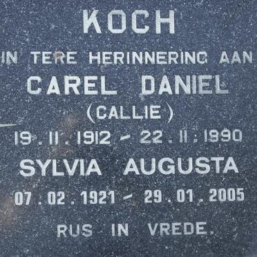 KOCH Carel Daniel 1912-1990 &amp; Sylvia Augusta 1921-2005