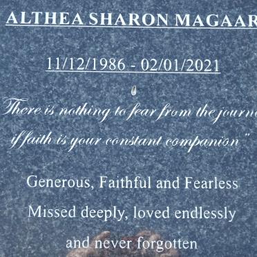 MAGAAR Althea Sharon 1986-2021