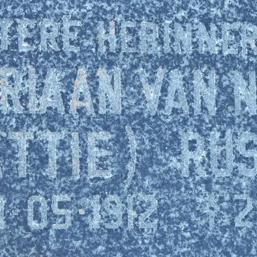 NIEKERK Adriaan Russouw, van 1912-1996