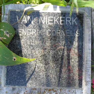 NIEKERK Hendrik Cornelis, van 1919-1999