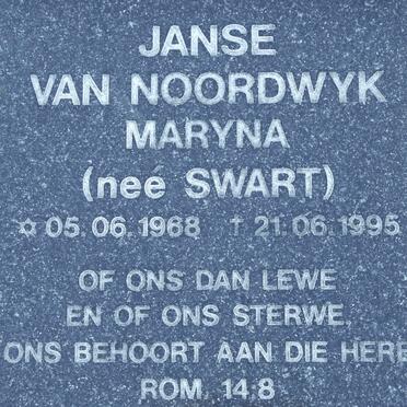 NOORDWYK Maryna, Janse van nee SWART 1968-1995
