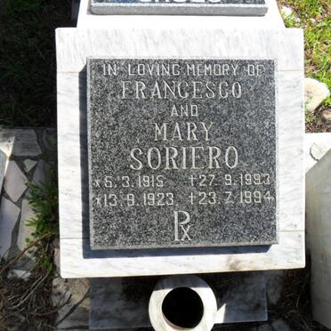 SORIERO Francesco 1915-1993 &amp; Mary 1923-1994