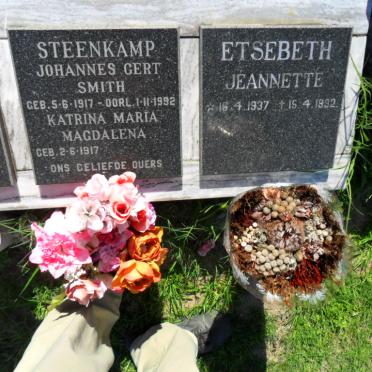 STEENKAMP Johannes Gert Smith 1917-1992 &amp; Katrina Maria Magdalena 1917- :: ETSEBETH Jeannette 1937-1992