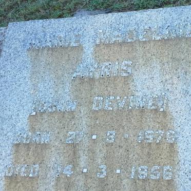 AYRIS Marie Madeline nee DEVINE 1876-1956