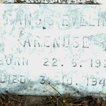 ARENDSE Francis Eveline 1924-1942