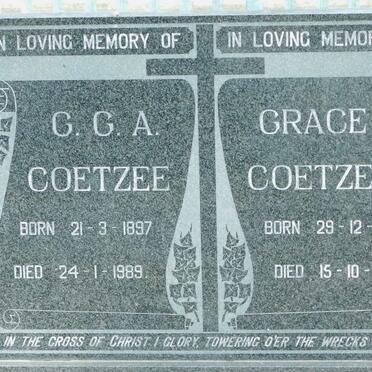 COETZEE G.G.A. 1897-1989 &amp; Grace 1913-1991