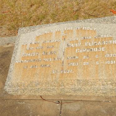 CARTER Ernest Alick -1944 &amp; Mary Elizabeth Gertrude 1870-1951