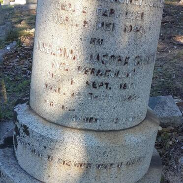 CLOETE Theodorus H. De Koker 185?-1940 &amp; Wilhelmina Jacoba VERMEULEN 1861-1925