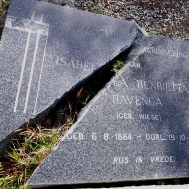 HAVENGA Isabella Henrietta nee WIESE 1884-1966
