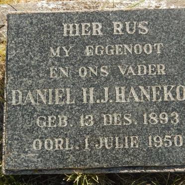 HANEKOM Daniel H.J. 1893-1950