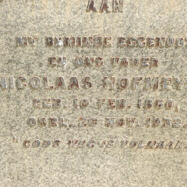 HOFMEYR Nicolaas 1860-1932